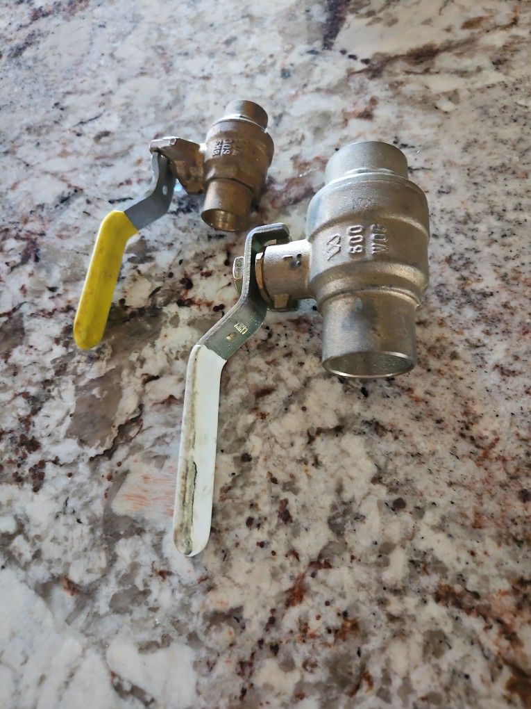 1inch And 1/2 Inch Brass Ball Valves