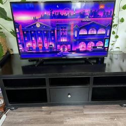 Large Black TV Console / Media Stand – Must Go ASAP