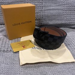 black checkered louis vuitton belt men’s size 30 