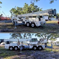 2000 TEREX T560 60 TON HYDRAULIC TRUCK CRANE ALL TERRAIN  6X6X4 MAIN BOOM 34 FT TO 110 FT  JIB 32 FT TO 52 FT SWINGAWAY