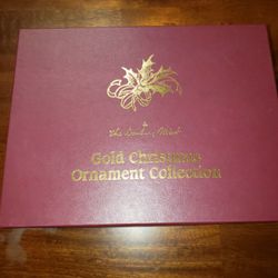1998 Danbury Mint Gold Christmas Ornament Collection 