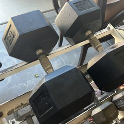 115 pound dumbbells (pair)