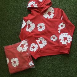 Denim Tears The Cotton Wreath Sweatshirt (Red/White)
