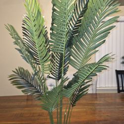 5ft 3in Tall Areca Palm Artificial Tree, Tropical Potted Plants, Real Touch Technology, with 12 Branches Perfect for Home Office Indoor