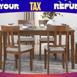 7 PC DINING TABLE SET 