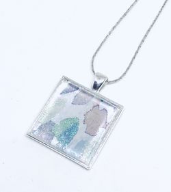 Pastel Wearable art pendant necklace- NEW