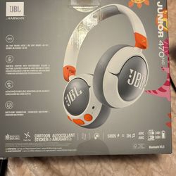 JBL Junior 470NC - Wireless Over-Ear Noise Cancelling Kids Headphones - White