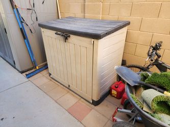 Resin storage shed