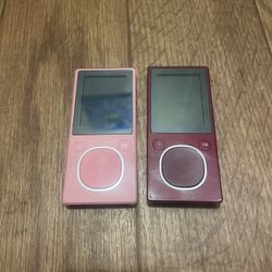 Two Zune Portable Media Players (No Power)