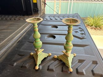 Vintage brass candlestick holders
