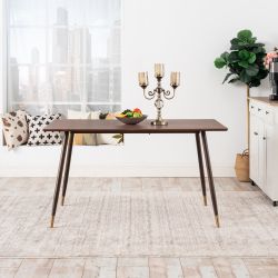 Rosa Rectangular Mid Century Wooden Dining Table 47” / 55”