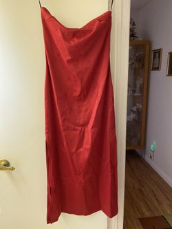 Beautiful Red 2 Sided Split Dress