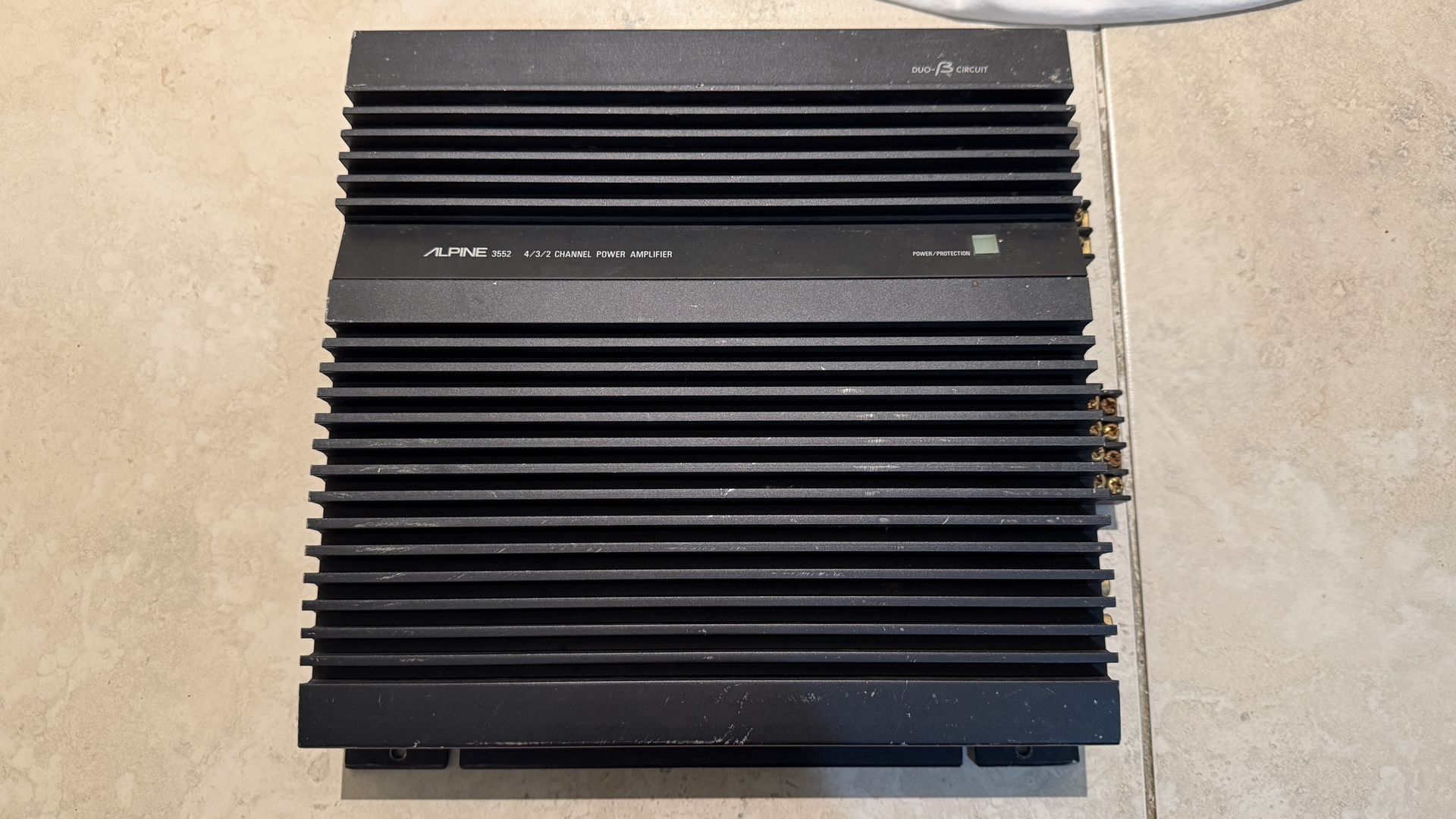 Vintage: Alpine 3552 4/3/2 Channel Power Amp, Made In Japan Preowned, Working 40W RMS x 4 40W RMS x 2 and 80W RMS x 1 80W RMS X 2 Low Ball Will Be Ign