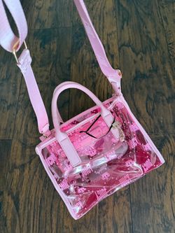 Juicy pink clear tote