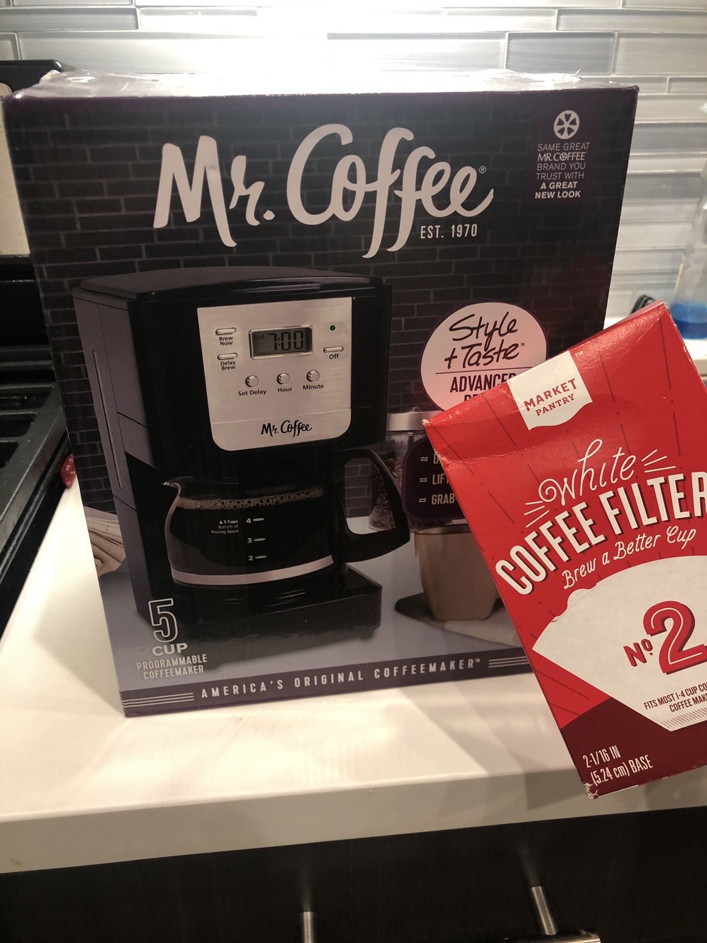 Mr. Coffee 5-cups JW Series coffee maker w/box of filters