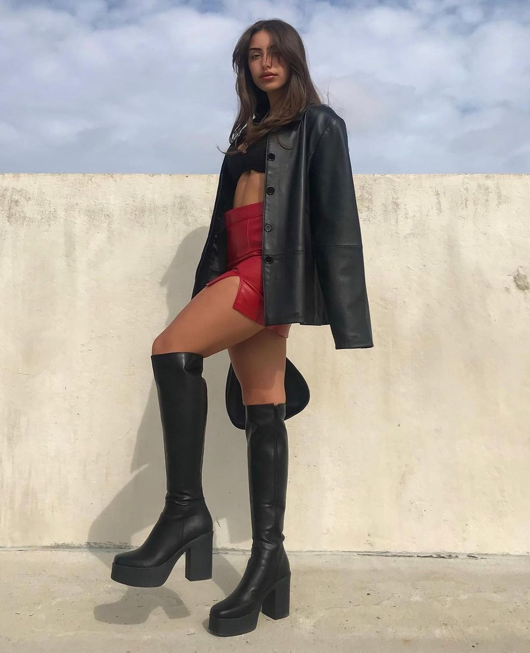 SLICK NICKS PLATFORM KNEE HIGH BOOTS