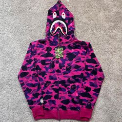 Purple Bape Hoodie Large New 