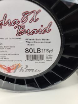Phenix Hydra 8x 8 strand Braided Fishing Line 