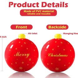 Brand New Never Used Inflatable Christmas Balls 2 Pack