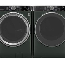 BRAND NEW GE PROFILE WASHER AND DRYER IN THE BOX  COLOR GREEN 