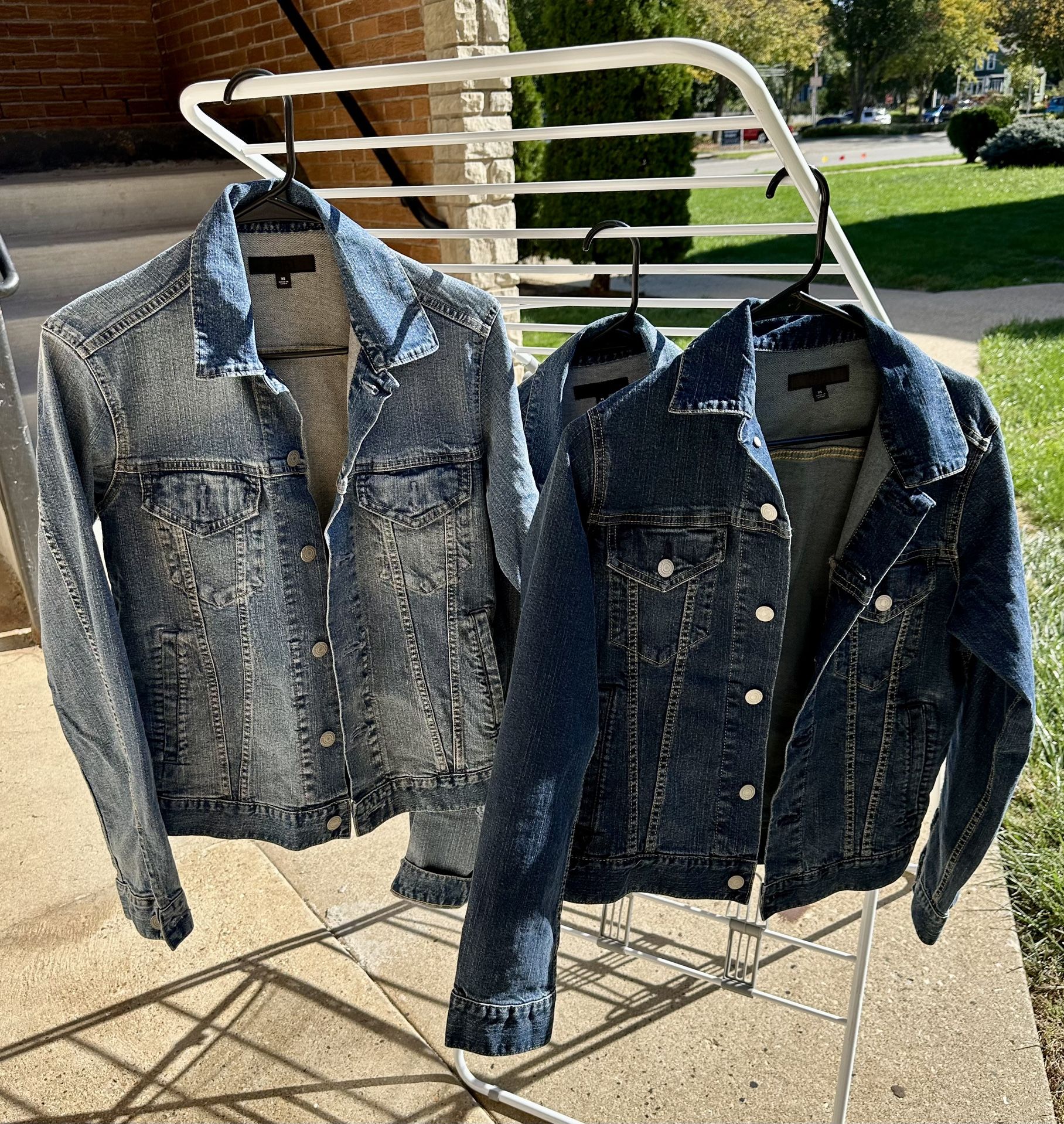 Three Uniqlo Denim Jackets