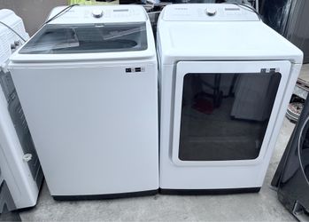 SAMSUNG. WASHER AND GAS DRYER