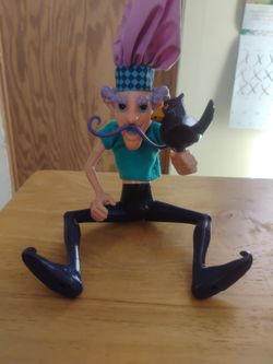 Purple Pie Man Doll And Captain Cackle The Berry Bird Used