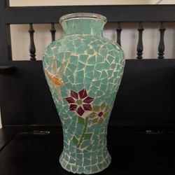  TURQUOISE MOSAIC VASE