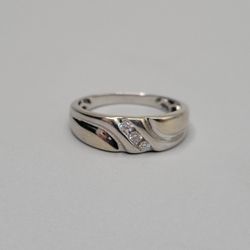 14K White Gold Diamond Band Ring (Size 11 & 3/4) (0.21 CTW)