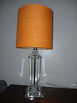 Lucite Table Lamp No Shade Heavy