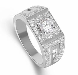 New 18 k white gold men’s wedding ring men’s wedding band engagement ring wedding ring set