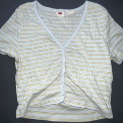 Levi’s Striped Cropped Tee Size S