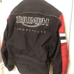 Authentic padded triumph motorcycle jacket size large