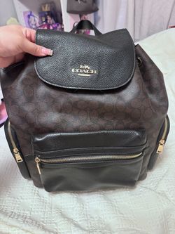 Coach Signature Backpack Brown Black