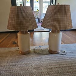 Set Of 2 Lamps (Antique) - Both Working