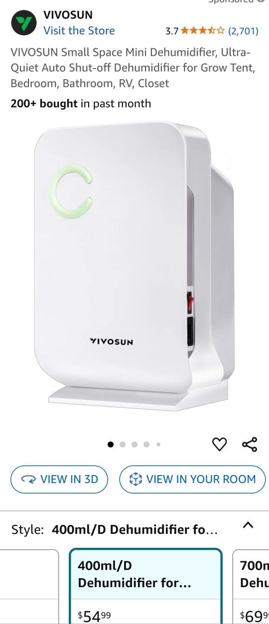Vivosun Mini Dehumidifier