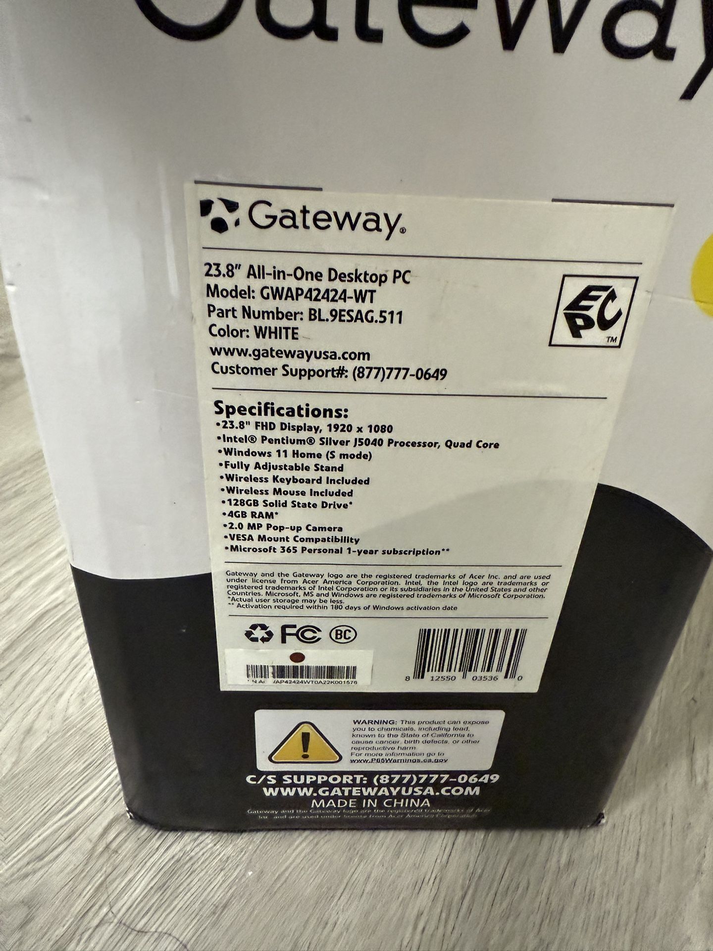 Gateway All In One Pc