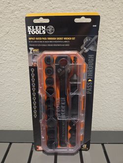 Klein KNECT 3/8" Drive Impact Rated Pass Through Socket Set, 15 Piece