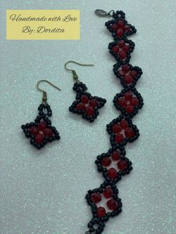 Bracelet and earrings