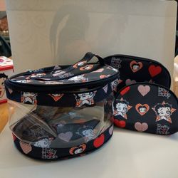  BB, 3 Pieces. Cosmetic Bag, Good Condition.