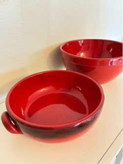 TWO Large Serving Bowls