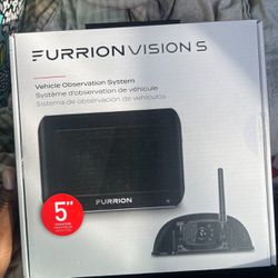 Furrion Vision S 3-Camera Wireless RV Backup System with 5-Inch Monitor, 1 Rear Sharkfin, 2 Side Running Light Cameras, Infrared Night Vision, Wide-An
