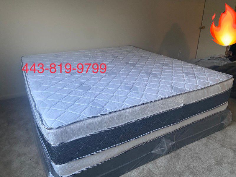 Queen Mattress - Double Sides/14 Inch - Come With Free Box Spring - Same Day Delivery 