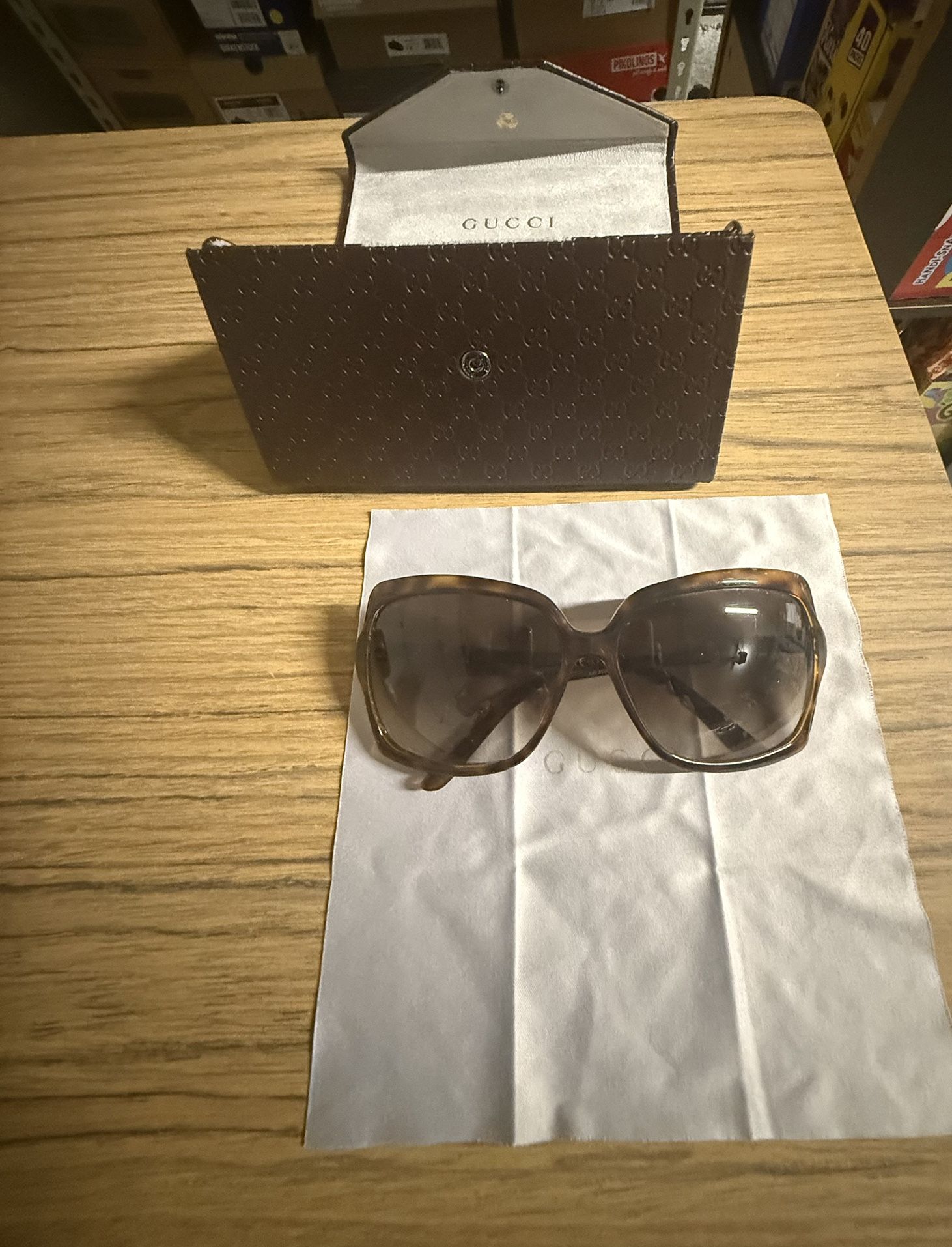 Gucci Bamboo Accents Havana/Dark Brown