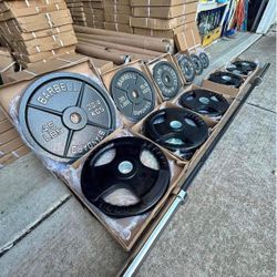 Cast Iron And Rubber Weight Plates Sets