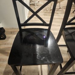 Set Of 3. BLACK  Stools For Kitchen Island