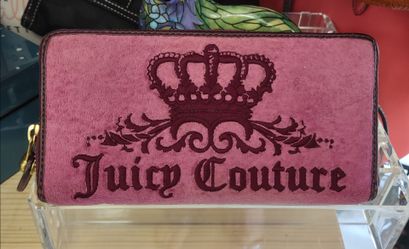 Juicy Pink Velvet zip around Wallet
