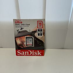 SanDisk 16GB Ultra SDHC UHS-I Memory Card Class 10 80MB/s