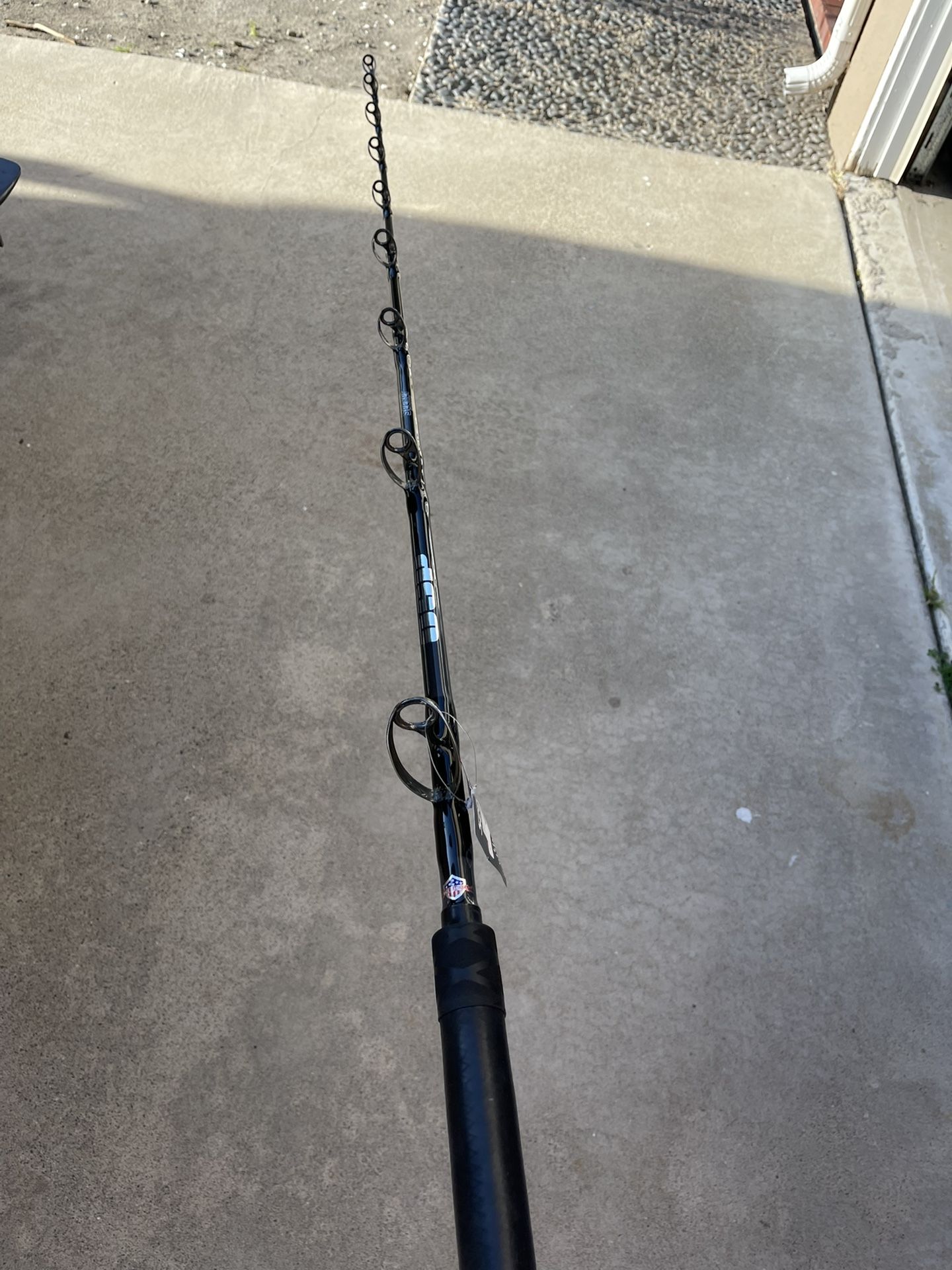 Brand New Seeker OSP 2x4 Rail Rod 7’ 3” 80-130lb w/ Tags + 8 Free Lures