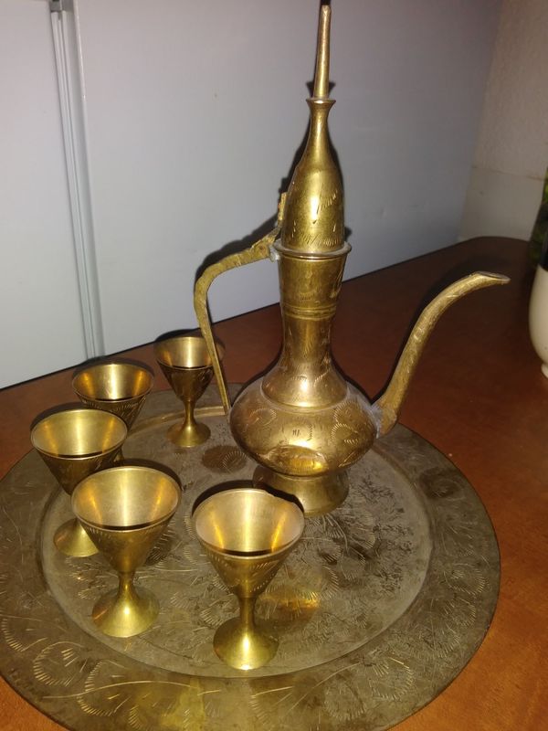 Antique brass tea set from India for Sale in Denver, CO OfferUp